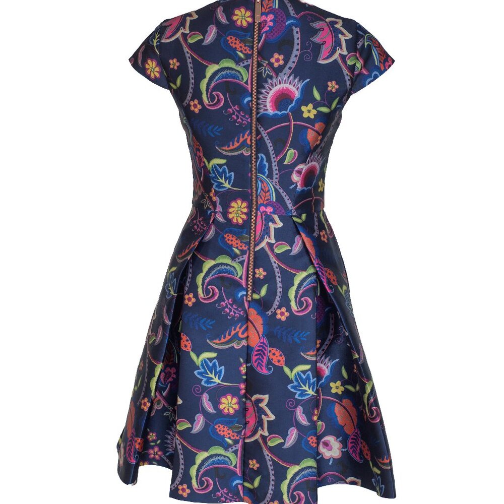 Ted Baker Fluxam Folk Foliage Skater Dress - Picture 3 of 5